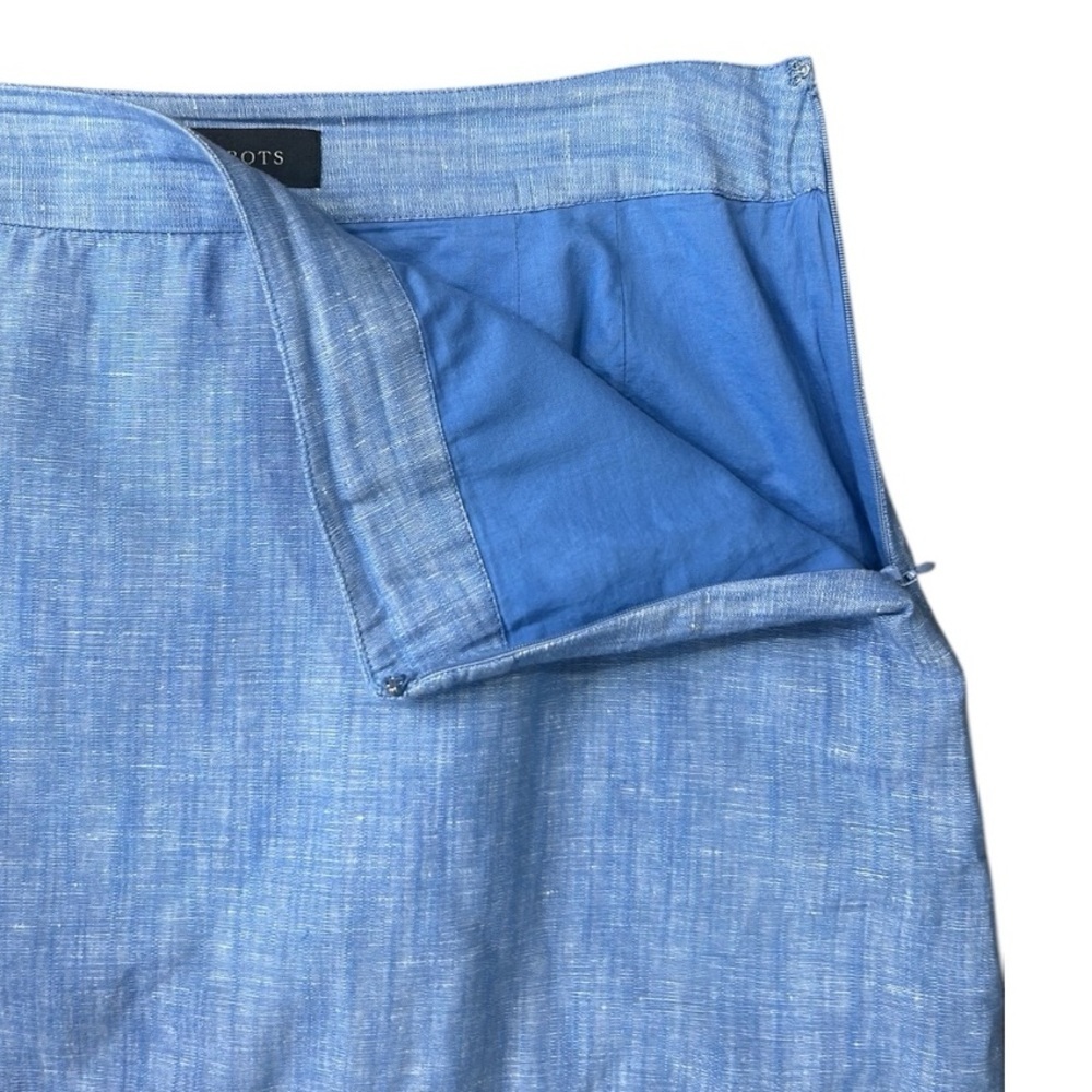 Talbots Embroidered Linen A-Line Skirt Size 8 - Picture 7 of 11